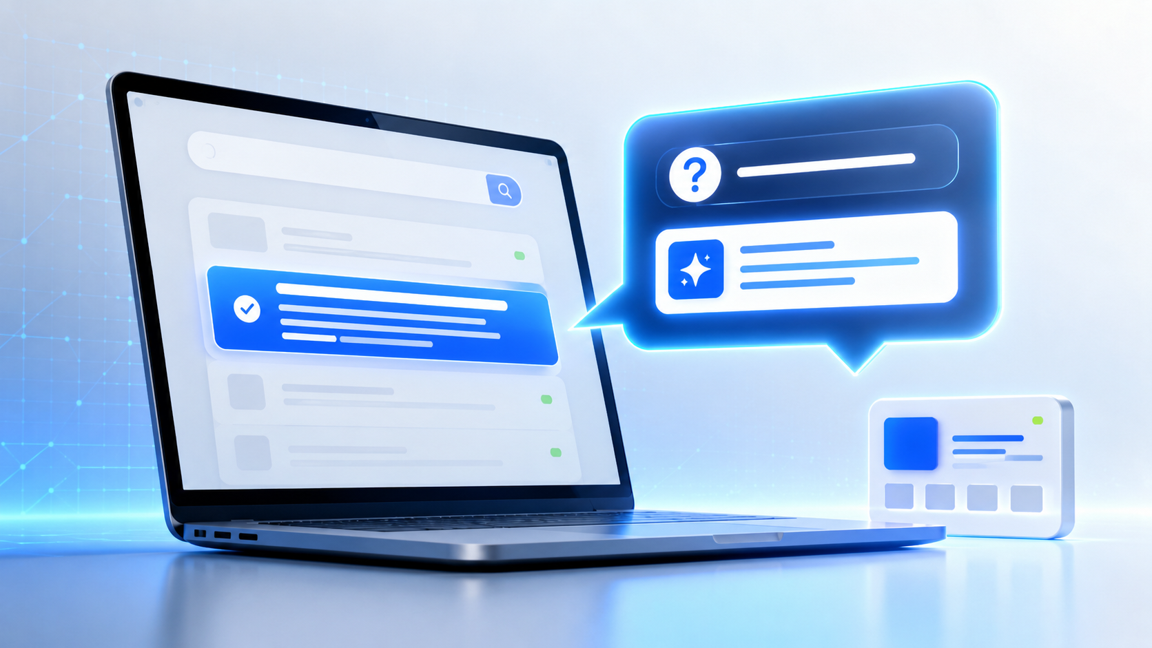 3D visual representing Answer Engine Optimization and direct answers